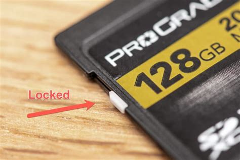 unlock write protection sd card